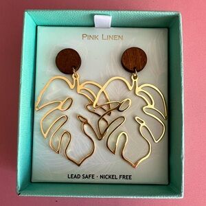 Leaf Earrings by Pink Linen